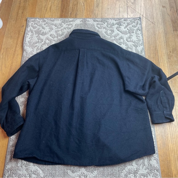 Baby Alpaca / Wool Button Down Long Sleeve Shacket - Picture 2 of 7